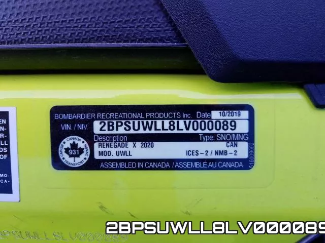 2BPSUWLL8LV000089 фото 2