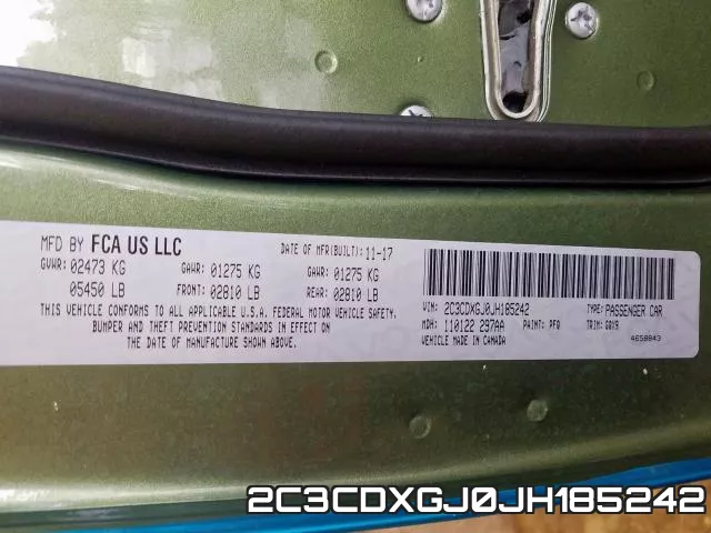 2C3CDXGJ0JH185242 фото 2