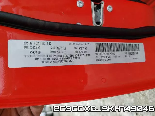 2C3CDXGJ3KH749046 фото 2