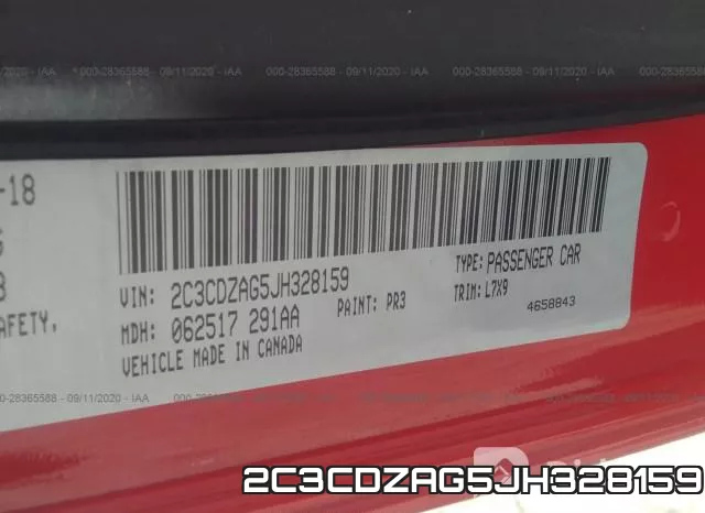 2C3CDZAG5JH328159 фото 9