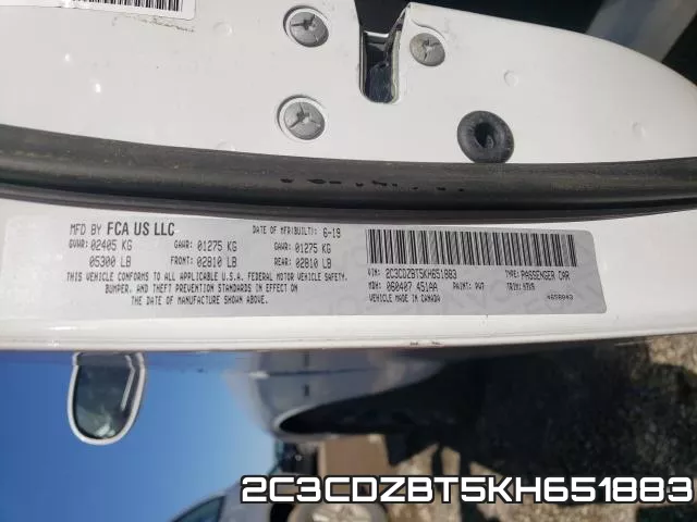 2C3CDZBT5KH651883 фото 2