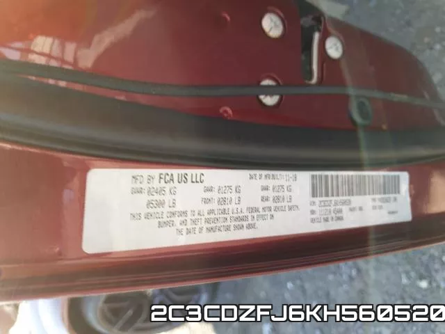 2C3CDZFJ6KH560520 фото 2
