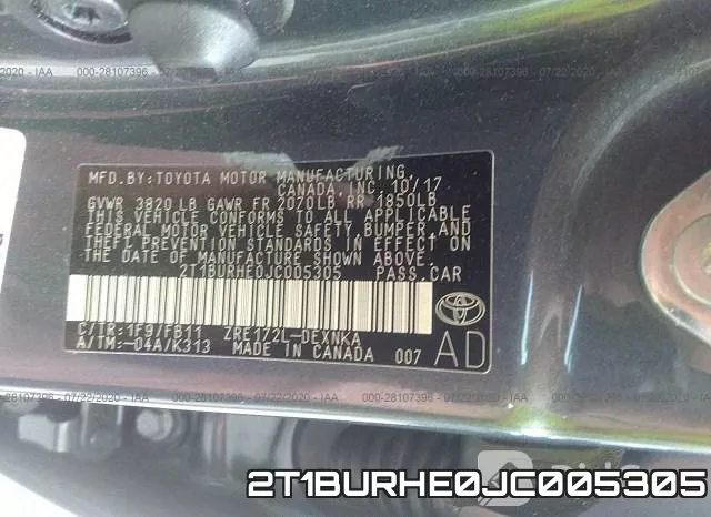 2T1BURHE0JC005305 фото 10