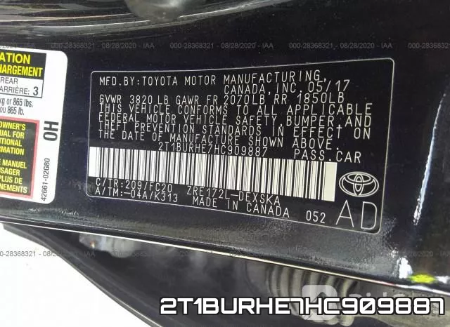 2T1BURHE7HC909887 фото 10