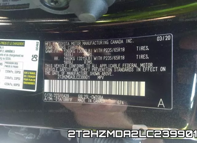 2T2HZMDA2LC239901 фото 10