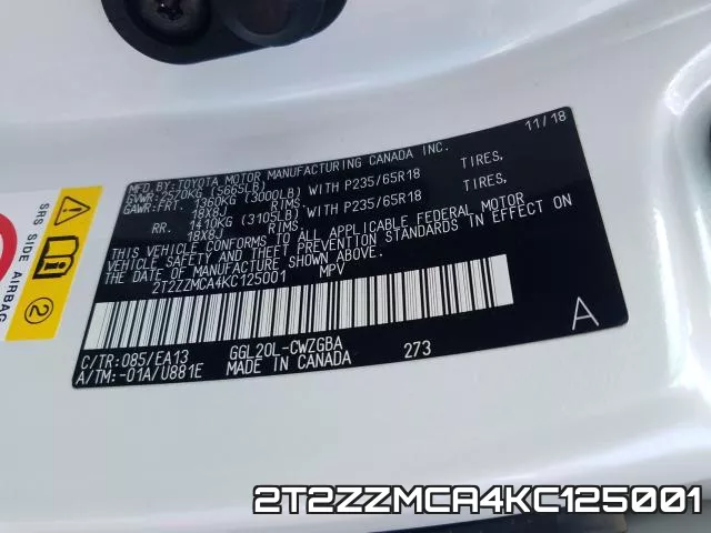2T2ZZMCA4KC125001 фото 2