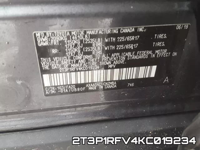 2T3P1RFV4KC019234 фото 2