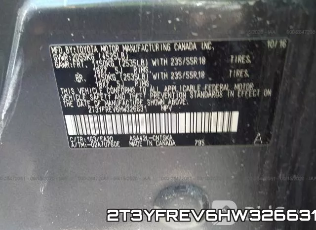2T3YFREV6HW326631 фото 10