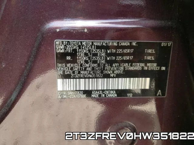 2T3ZFREV0HW351822 фото 2