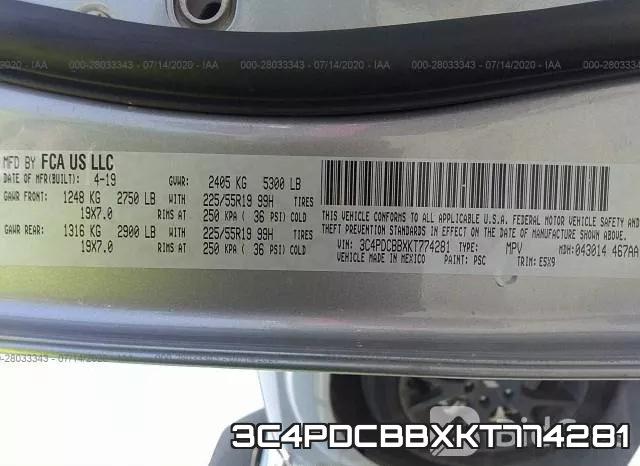 3C4PDCBBXKT774281 фото 10