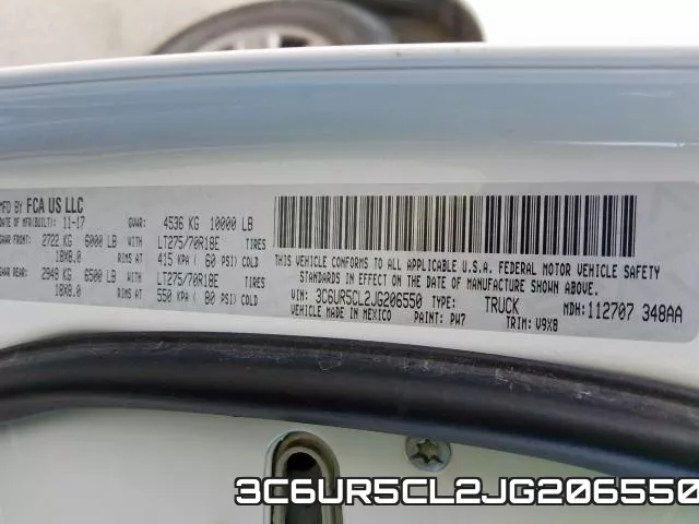 3C6UR5CL2JG206550 фото 2