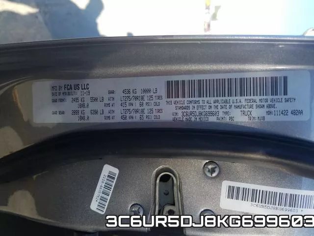 3C6UR5DJ8KG699603 фото 2