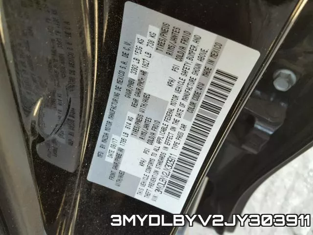 3MYDLBYV2JY303911 фото 2