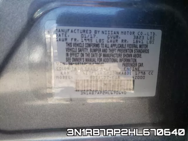 3N1AB7AP2HL670640 фото 2