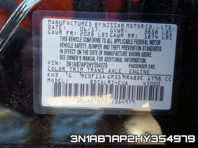 3N1AB7AP2HY354979 фото 2