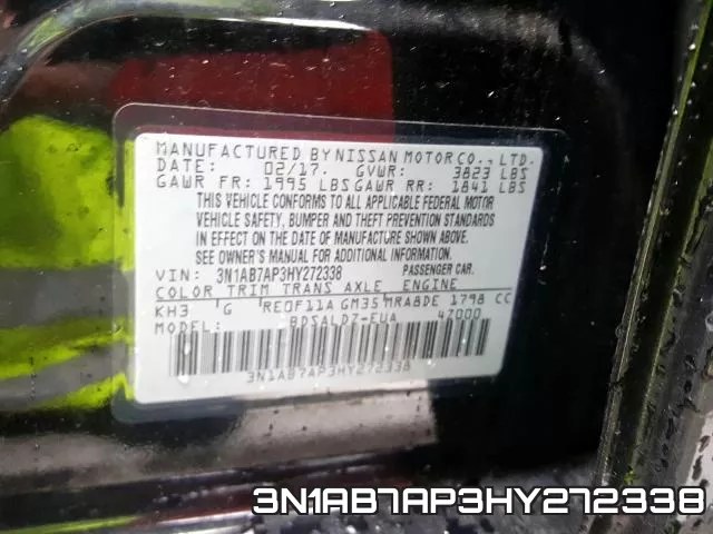 3N1AB7AP3HY272338 фото 2