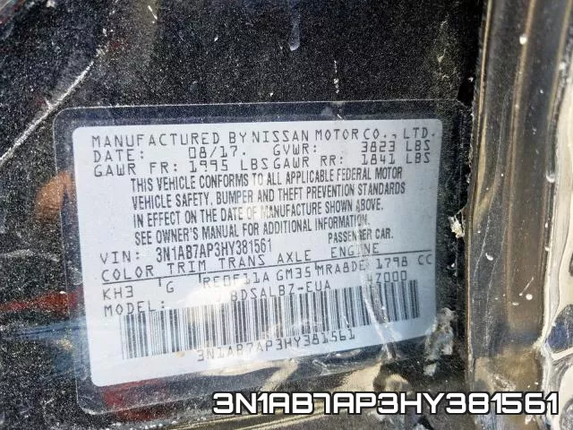3N1AB7AP3HY381561 фото 2