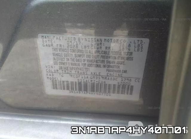 3N1AB7AP4HY407701 фото 10