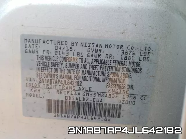 3N1AB7AP4JL642182 фото 2