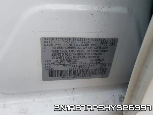 3N1AB7AP5HY326397 фото 2