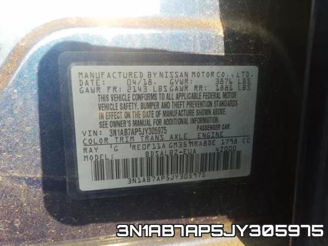 3N1AB7AP5JY305975 фото 2