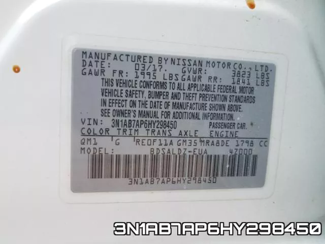 3N1AB7AP6HY298450 фото 2