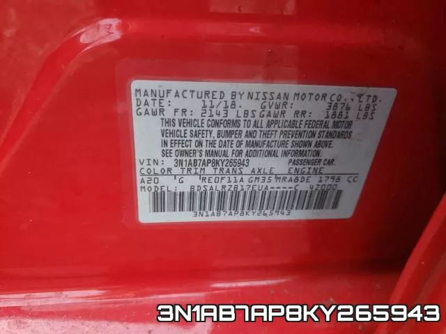 3N1AB7AP8KY265943 фото 2