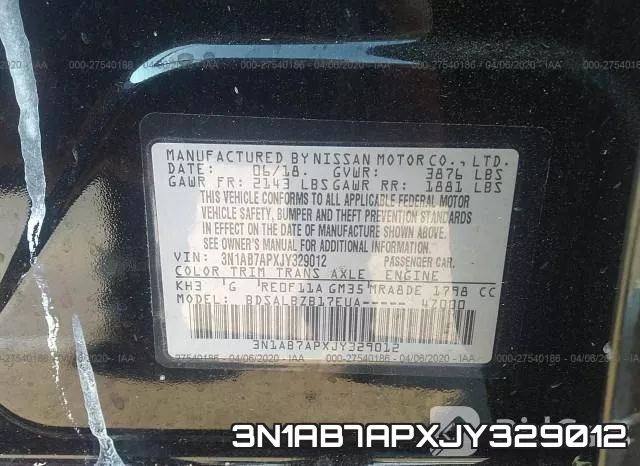 3N1AB7APXJY329012 фото 10