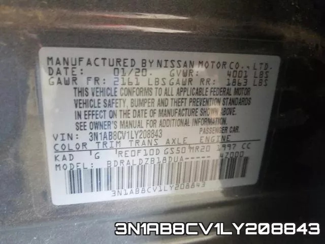 3N1AB8CV1LY208843 фото 2