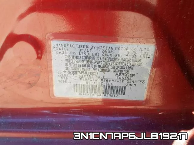 3N1CN7AP6JL819217 фото 2