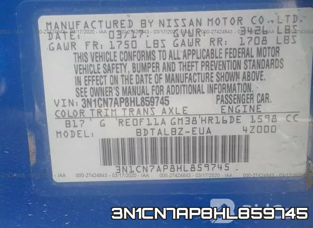 3N1CN7AP8HL859745 фото 9