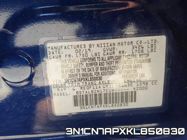 3N1CN7APXKL850830 фото 2