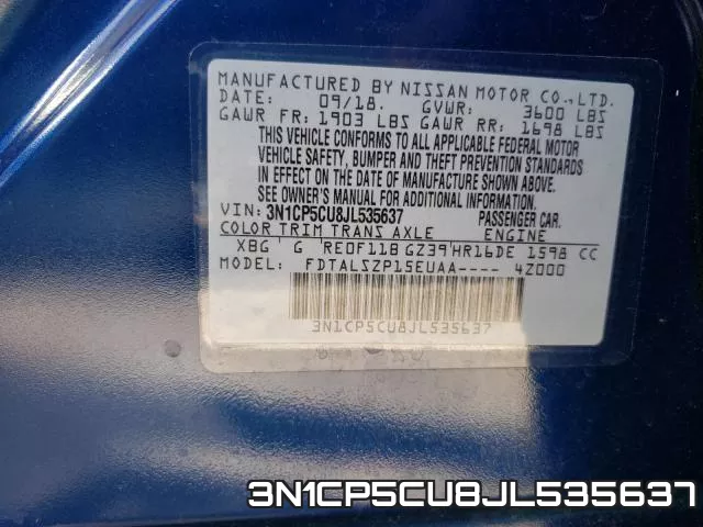 3N1CP5CU8JL535637 фото 2