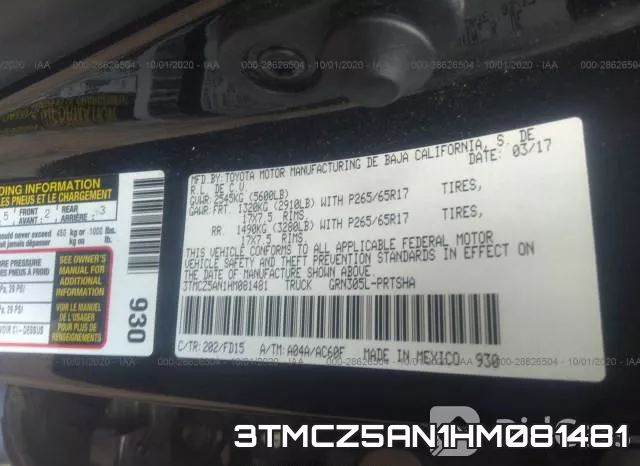 3TMCZ5AN1HM081481 фото 10