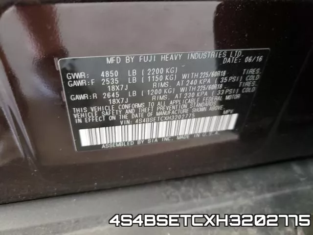 4S4BSETCXH3202775 фото 2