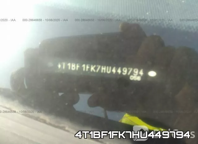 4T1BF1FK7HU449794 фото 10
