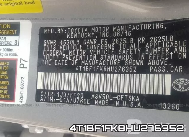 4T1BF1FK8HU276352 фото 10