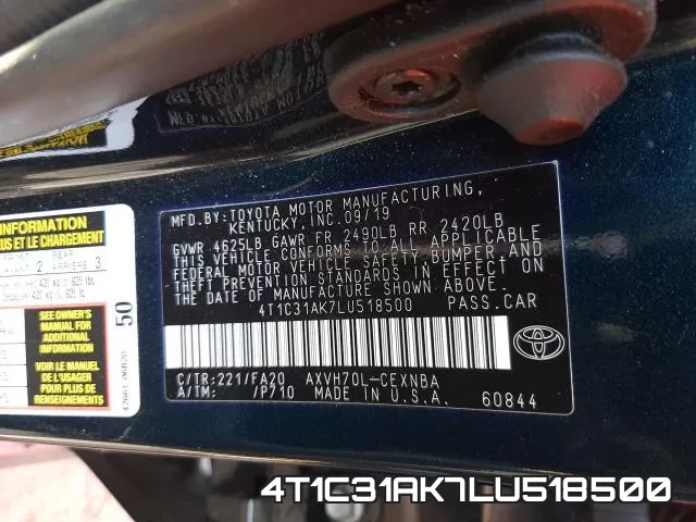4T1C31AK7LU518500 фото 2