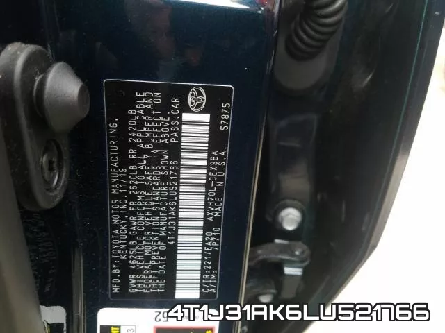 4T1J31AK6LU521766 фото 2