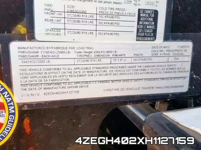 4ZEGH402XH1127159 фото 2