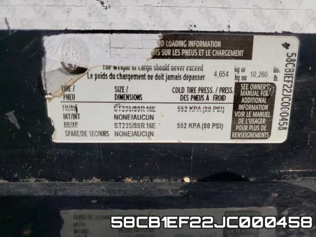 58CB1EF22JC000458 фото 2