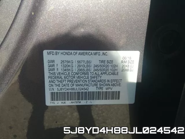 5J8YD4H88JL024542 фото 2