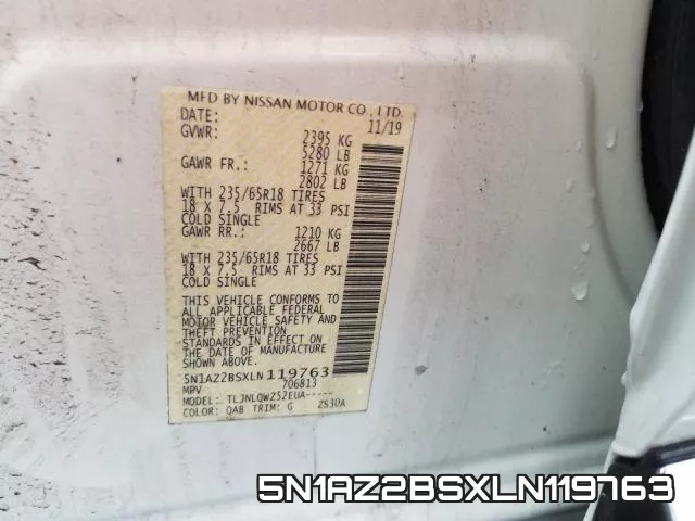 5N1AZ2BSXLN119763 фото 2