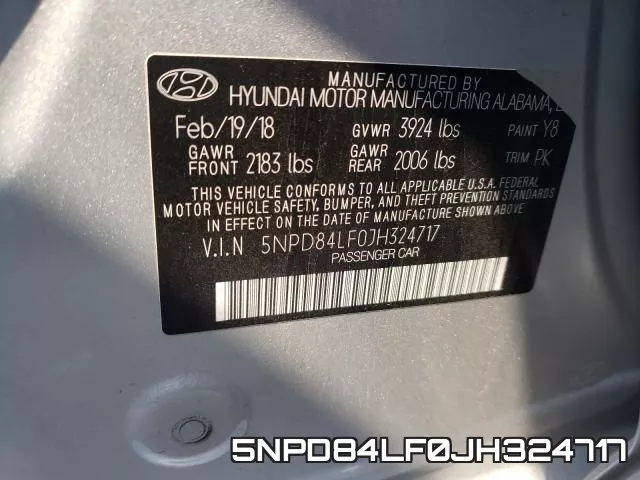 5NPD84LF0JH324717 фото 2