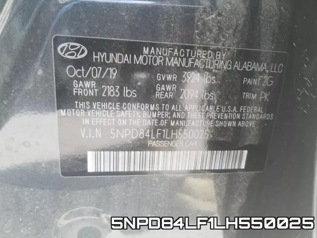 5NPD84LF1LH550025 фото 2