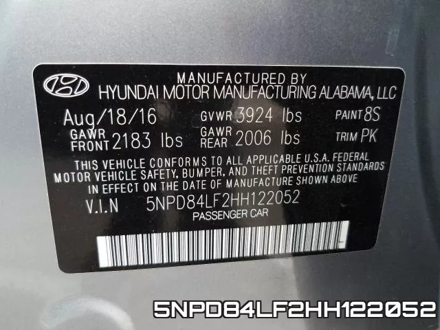 5NPD84LF2HH122052 фото 2