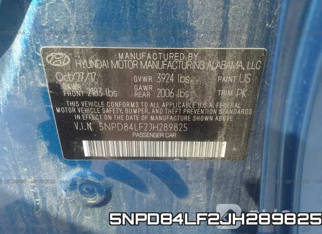5NPD84LF2JH289825 фото 10