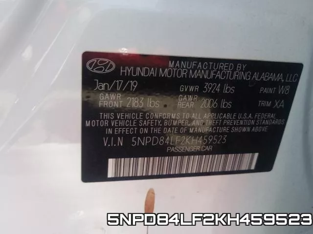 5NPD84LF2KH459523 фото 2
