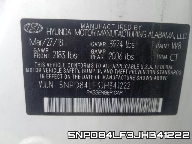 5NPD84LF3JH341222 фото 2