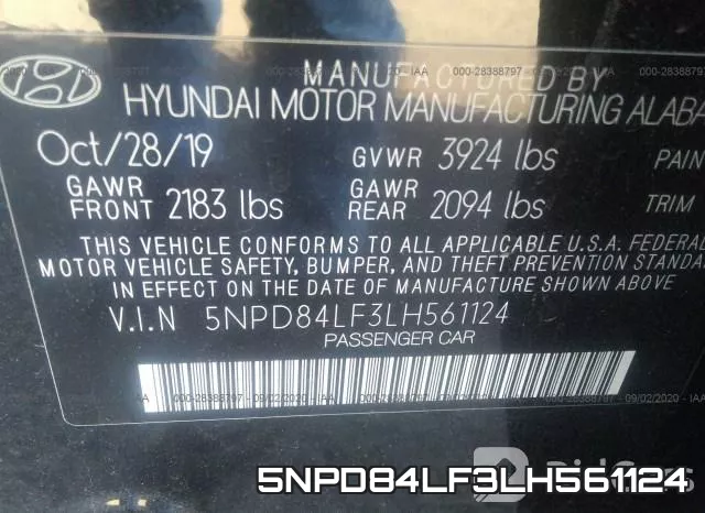 5NPD84LF3LH561124 фото 10